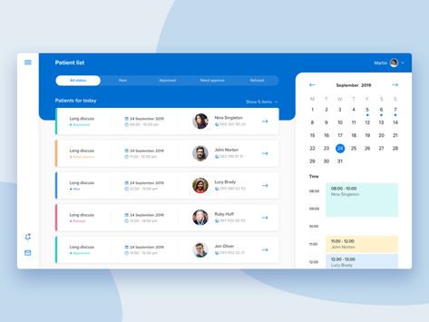 Healthcare | CRM for doctors by Cleveroad Crm Ui Design, Hospital Dashboard, Crm Design, Ui Design Tutorial, Ui Web Design, Ui Design Mobile, Tablet Ui, Ios App Design, Hospital Health