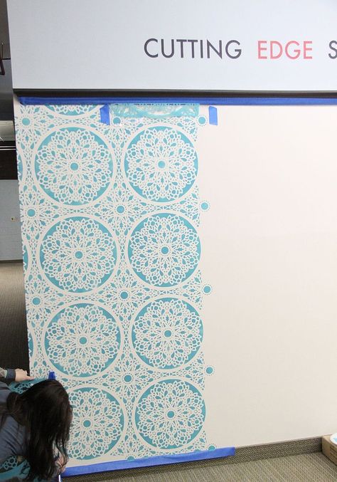 How to Stencil Walls Like the Pros | Hometalk Tile Stencils, Wall Stencil Patterns, Woodworking Kits, Paint Tips, Painted Tile, Popular Diy, Wall Colour, Portuguese Tile, Tile Stencil