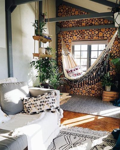 Boho Chic Interior, Stile Boho Chic, Instagram Wall, Indoor Hammock, Living Room Decor Curtains, Boho Living Room Decor, Living Room Living Room, Boho House, Living Room Decor Cozy