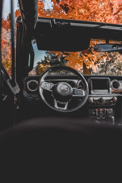 Jeep vehicle interior photo – Free Caledon Image on Unsplash Fall Jeep Aesthetic, Jeep Astethic, Keep Wrangler Aesthetic, Jeep Aesthetic Interior, Jeep Wrangler Interior Aesthetic, Jeep Interior Aesthetic, Jeep Photography, Jeep Aesthetic, Jeep Driving