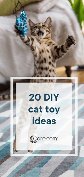 Give kitty one of these DIY cat toys, and we promise they’ll be wondering what other extraordinary things two-legged creatures like you are capable of! #diypets #cattoys Diy Cat Toys Kittens, Cat Toy Ideas, Diy Jouet Pour Chat, Diy Cat Toys Easy, Katt Diy, Cat Diy Crafts, Cat Projects, Handmade Cat Toys, Homemade Cat Toys