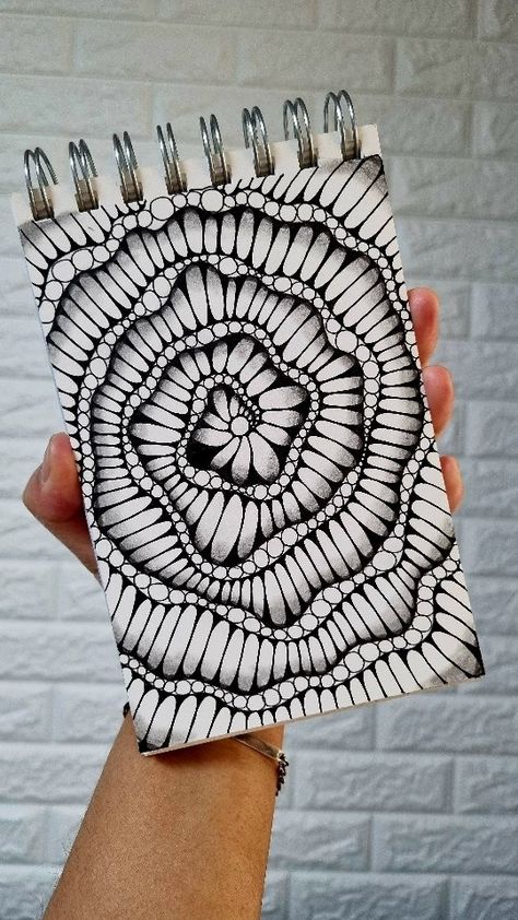 Rokia Love | Spiral Layout Challenge ✨️ Bonus Video Zentangle inspired art ✨️ #zentangledaily #zentangleideas #zenartist #zentangleseries… | Instagram Spiral Zentangle, Spiral Design Art, 3d Zentangle, Spiral Drawing, Spiral Art, Zen Doodle Art, Geometric Pattern Art, Tangle Art, Tangle Patterns