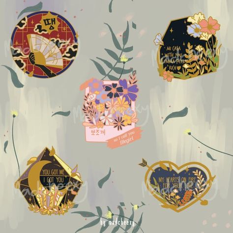 Pre Order BTS Songs Enamel Pin #2 Bts Songs, Mini Notepad, Nickel Plating, Cute Clay, Kpop Merch, Hard Enamel Pin, Illustrations And Posters, Disney Pins, Spring Day