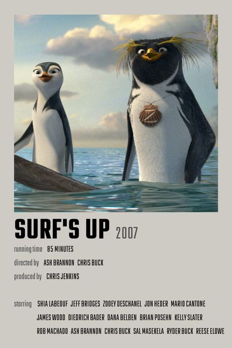 Surfs Up Wallpaper Movie, Surfs Up Poster Movie, Surf Movie Poster, Surfs Up Aesthetic Movie, Cody Maverick Surfs Up, Movie Description Posters, Surfs Up Poster, Surfs Up Tattoo Movie, Popular Movie Posters