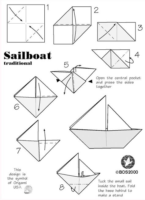 Origami Sailboat, Origami Ship, Diy Origami Home, Diy Origami Home Decor, Make A Paper Boat, Origami Home Decor, Boat Card, Vika Papper, Origami Boat