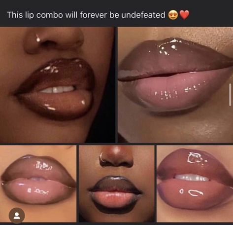 Glossy Lips Makeup, Flot Makeup, Makeup Tip, Makeup For Black Skin, Brown Skin Makeup, Lip Makeup Tutorial, Makeup Help, Lip Combo, Face Makeup Tips