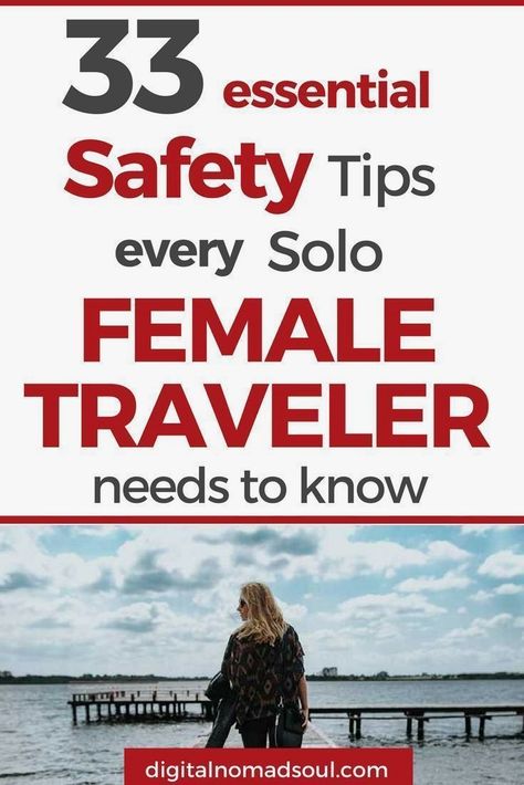 Many people are scared to travel alone. But if you apply these simple travel safety tips, even solo female travelers will be perfectly safe while exploring the world. Travel Safety Tips, Traveling Alone, Solo Travel Tips, Travel Safety, Going On A Trip, Solo Female Travel, Safe Travel, Travel Alone, Packing Tips For Vacation