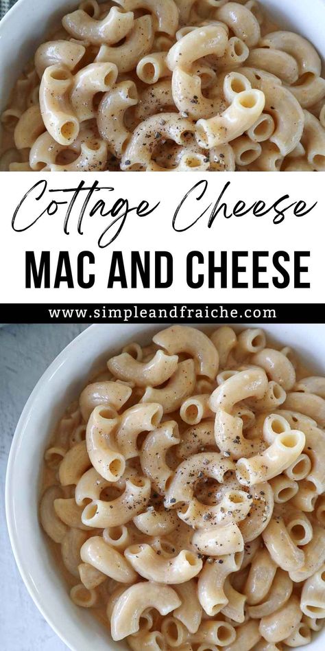 Elevate your mac and cheese game with this easy Cottage Cheese Mac and Cheese recipe. It’s packed with protein, healthy ingredients, and a creamy sauce that’s sure to satisfy. Healthy Mac And Cheese Sauce, Cottage Cheese Mac And Cheese Healthy, Cottage Cheese Cheese Sauce, Cottage Cheese Mac And Cheese, Cottage Cheese Sauce, Cheese Mac And Cheese, Cottage Cheese Recipes Healthy, Cheese Game, Fall Favorites Recipes