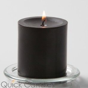 Richland Pillar Candles 3"x3" Black Set of 24 Pillar Candle Wedding, Restaurant Candles, Metal Candle Stand, Bouquet Succulent, Black Pillar Candles, Candles Black, Glass Pillar Candle Holders, Cheap Candles, Pillar Holders