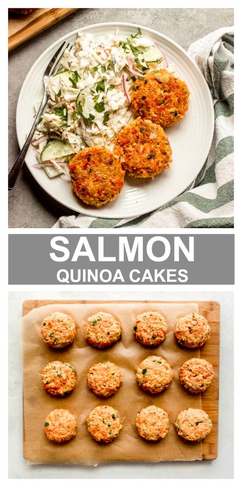 Quinoa Cakes, Salmon Quinoa, Quinoa Cake, Flaked Salmon, Leftover Salmon, Salmon Cakes, Salmon Patties, Quinoa Recipes, How To Cook Quinoa