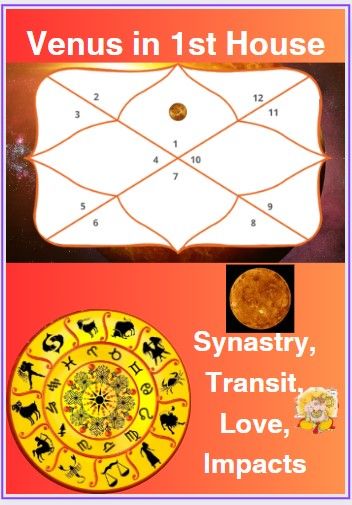 Venus in 1st House Synastry, Love, Impacts and More 1st House Astrology, Predictive Astrology, House Astrology, Venus In Leo, 1st House, Negative Traits, Your Horoscope, Physical Attraction, Birth Chart