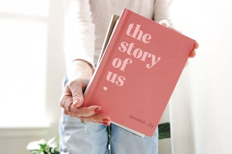 This couples journal titled "The Story of Us" is the perfect place to write letters to your significant other, to collect memories of your time together, or to scrapbook and add photos of your relationship. Celebrate your love story with this fully customized journal/scrapbook.Give this book as a gift to your significant other or to a special couple for an anniversary, wedding or engagement. Engagement Journal, Photo Book Cover, Anniversary Journal, Couples Journal, Photo Book Inspiration, The Story Of Us, Anniversary Books, Couples Book, Write Letters