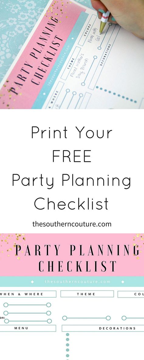 Ever plan a party and feel like everything is so chaotic? Print your FREE party planning checklist to keep yourself organized with all your notes in one place. Organisation, How To Plan A Party, Party Planning Checklist Organizing, Party Planning Checklist Printable, Party Organization Ideas, Event Planning Board, Event Planning Guide, Planning A Party, Party Planning Business