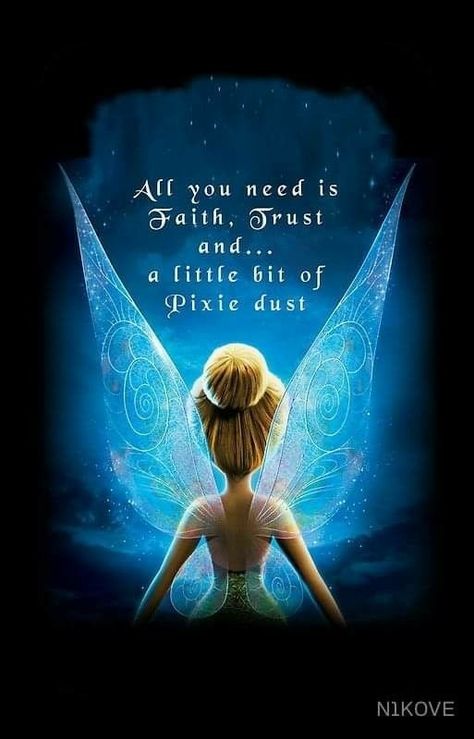 Tinkerbell Fairy, Tinkerbell Fairies, All You Need Is, Disney, Quotes, Blue