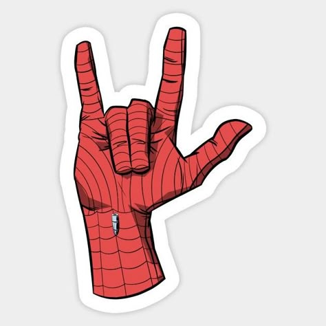 Spiderman Love, Spiderman And Batman, Spiderman Hand, Spiderman Stickers, Nowhere Man, Hand Signs, Spiderman Drawing, Sticker Design Inspiration, Shaking Hands