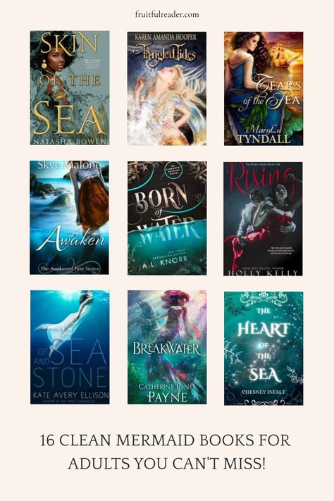 Embark on a literary voyage with these captivating clean mermaid books for adults. 📖 Immerse yourself in stories that will transport you to a world of wonder and fantasy! Mermaid Books For Adults, Clean Books To Read, Books About The Ocean, Clean Fantasy Books, Christian Romance Books, Ocean Books, Mermaid Stories, Mermaid Books, Reading List Challenge