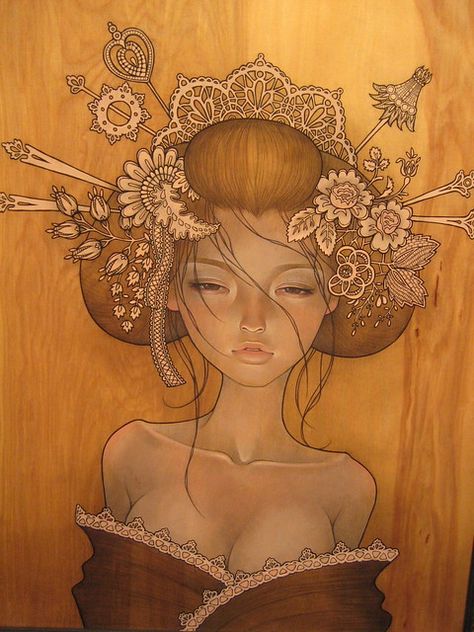 Audrey Kawasaki, A Drawing, A Woman, Hair