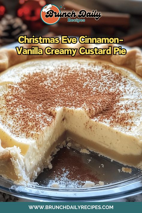 Savor the creamy, spiced goodness of this Cinnamon-Vanilla Custard Pie, perfect for Christmas Eve. #CustardPie #HolidayDesserts #ChristmasEats Christmas Eve Cinnamon Vanilla Creamy Custard Pie, Christmas Cinnamon Vanilla Custard Pie, Christmas Eve Cinnamon-vanilla Custard Pie, Cinnamon Vanilla Creamy Custard Pie, Cinnamon Vanilla Custard Pie, Creamy Caramel Custard Pie, Creamy Custard Pie, Vanilla Custard Pie, Custard Pie Recipe