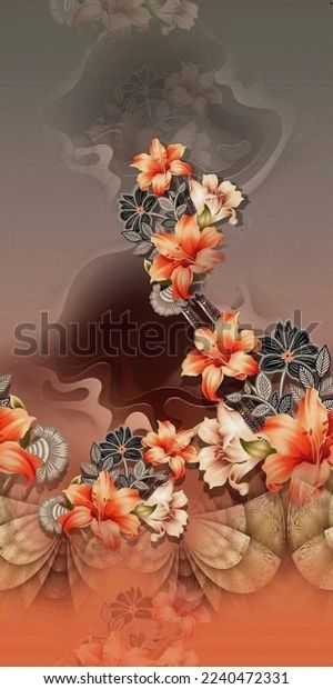 Saree Daman Design Colorful Digital Printing Stock Illustration 2240472331 | Shutterstock Digital Saree Design, Daman Design, Saree Design, Digital Flowers, Club Style, Image Illustration, Digital Printing, Saree Designs, Seamless Patterns