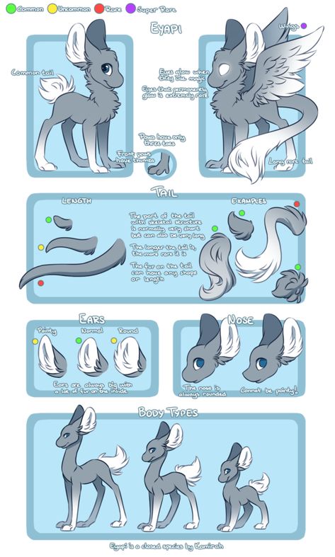 Species Guide, Closed Species, Creature Drawings, Mythical Creatures Art, Creature Concept Art, Animal Sketches, Design Guide, 영감을 주는 캐릭터, Cute Animal Drawings