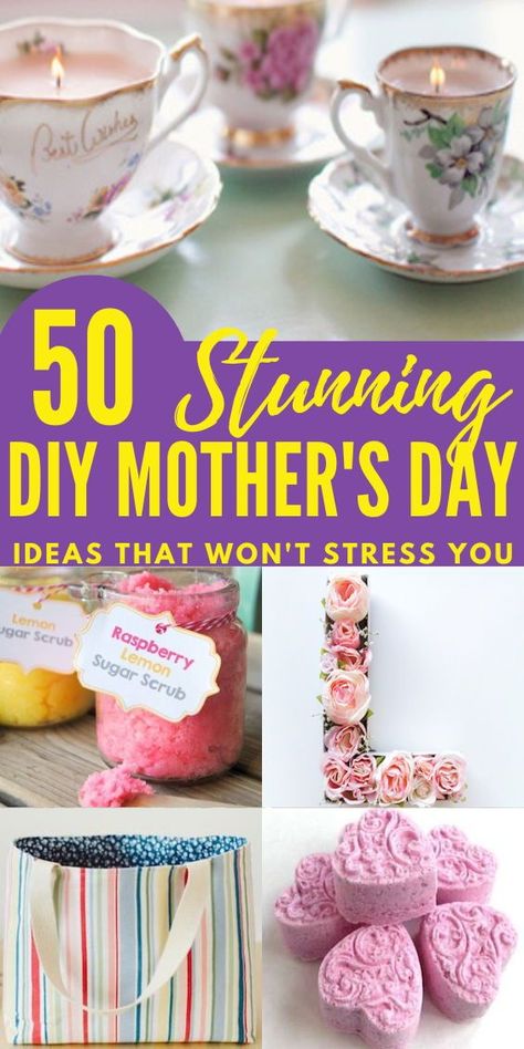 These Mother’s Day DIY gifts will be a hit and show Mom just how special she is to you! Spectacular DIY projects that even a novice DIY'r can assemble and make the most special gifts for your mom Meaningful Mothers Day Gifts, Mother's Day Ideas, Cheap Mothers Day Gifts, Gift Hacks, Gifts Baskets, Diy Mother's Day, Lavender Bath Salts, Mothers Day Gift Ideas, Lavender Bath