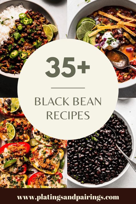 35+ Recipes that Use Black Beans Dry Black Bean Recipes, Black Bean Recipes Easy, Healthy Black Bean Recipes, Chardonnay Food Pairing, Vegan Black Bean Recipes, Vegan Black Bean Burgers, Black Rice Recipe, Recipes Using Beans, Migas Recipe