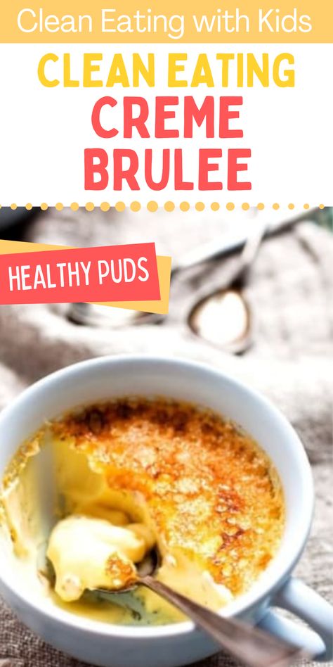 clean-eating-creme-brulee/ Gluten Free Dairy Free Creme Brulee, Coconut Creme Brulee Dairy Free, Paleo Creme Brulee, Dairy Free Crème Brûlée, Dairy Free Creme Brulee Recipe, Healthy Creme Brulee Recipe, Dessert With Almond Milk, Creme Brulee Healthy, Greek Yogurt Creme Brulee