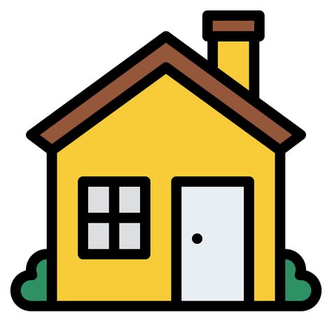 Home Drawing For Kids, How To Draw A House, Cute House Drawing, How To Draw House, House Drawing For Kids, House Drawings, Home Vector, Drawings For Kids, Melonheadz Clipart