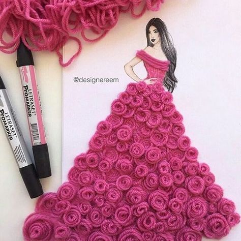 Lukisan Fesyen, Lakaran Fesyen, Braid Videos, Kraf Kertas, Fashion Illustration Collage, Desain Quilling, Fashion Illustration Sketches Dresses, Fashion Drawing Dresses, Sketches Dresses