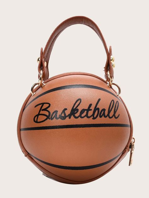 Ballon Basket, Purses For Teenagers, Basketball Purse, Pink Basketball, Basketball Bag, Round Purse, Pu Bag, Sac Week End, Sport Style