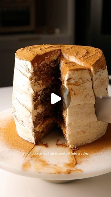 Rosie Brown on Instagram: "Dirty Chai Latte Cake 🤎🍂🧸

It’s got four layers of perfectly moist and lightly spiced sponge, layered with gooey caramel and creamy espresso buttercream. There’s something about this cake that is so cosy and autumnal with a elightful blend of rich coffee and warming chai flavour. 

Made without eggs or dairy this recipe is part of my exclusive subscription content and can be accessed by joining my subscription on either my website or Instagram (please see the link in my bio for more info!!) 🫶🏼

#cake #dirtychailatte #chailatte #coffeecake #layercake #caramel #egglessbaking #egglesscakes #dairyfreerecipes #cakes #vegancake #easycakes" Chai Caramel Cake, Dirty Chai Latte, Espresso Buttercream, Latte Cake, Autumn Cake, Gooey Caramel, Eggless Baking, Kinds Of Desserts, Fall Cakes