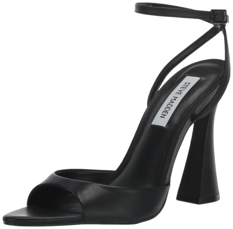 PRICES MAY VARY. Steve Madden Ankle strap with buckle closure Black Heels Prom, Black Wedding Shoes, Cute Black Heels, Black Dress With Heels, Recruitment Outfits, Trending Heels, Prom Heels, White Heels, Heeled Sandal