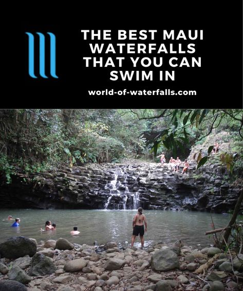 Guide To The Best Waterfalls You Can Swim In Maui & Molokai - World of Waterfalls Maui Waterfalls, Hikes In Maui, Maui Hawaii Honeymoon, Molokini Crater, Hawaii Waterfalls, Hawaii Snorkeling, Maui Tours, Maui Snorkeling, Maui Restaurants