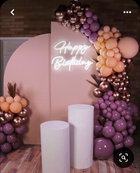 Backdrops For Birthday Parties, Birthday Decorations For 18th Birthday, Birthday Decor Backdrop, 21st Birthday Ideas Backdrop, Rose Garden Party Theme, Deco Birthday Simple, Bday Balloons Decoration, 18th Birthday Balloons Decoration, 18th Birthday Backdrop Ideas