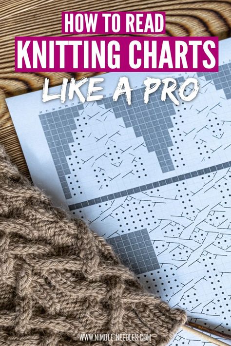 How To Read A Knitting Chart, How To Make A Knitting Pattern, Reading Knitting Patterns, How To Write A Knitting Pattern, How To Read Knitting Charts, How To Read Knitting Patterns, Read Knitting Patterns, Nimble Needles, Types Of Knitting Stitches