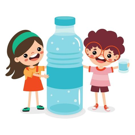 Cartoon Drawing Of Drinking Water Drinking Water Drawing, Importance Of Drinking Water, Water Clipart, Korea Wallpaper, Water Images, Kid Drinks, Water Drawing, Foot Reflexology, Concept Ideas