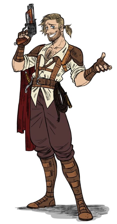 Steampunk Character, Pirate Art, Characters Design, Dungeons And Dragons Characters, Dnd Art, Arte Fantasy, Character Design Male, Character Creation, Dnd Characters