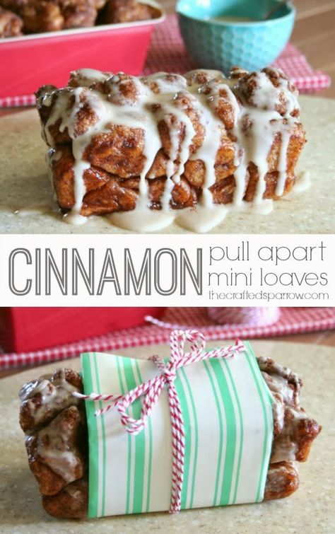 Pull Apart Cakes, Mini Bread Loaves, Cinnamon Pull Apart, Mini Loaf Cakes, Mini Loaves, Christmas Bread, Mini Loaf Pan, Mini Loaf, Loaf Recipes