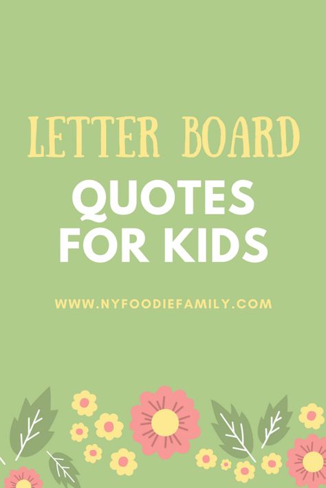 Everyone on Instagram seems to have a letter board....including us! We put ours to good use with some inspiring quotes for our kids. Stay Together Quotes, Birthday Quotes Kids, Letter Board Quotes, Welcome Quotes, Message Board Quotes, Together Quotes, Spring Quotes, Word Board, Board Quotes