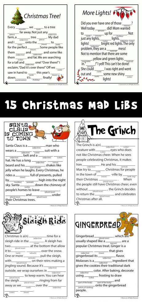 Christmas Mad Libs For Kids Free Printables, Christmas Madlib For Kids, Winter Mad Libs For Kids Free Printable, Christmas Mad Libs For Adults, Free Holiday Activities, Free Christmas Games To Print, Christmas Activities For The Classroom, Holiday Mad Libs For Kids, Speech Christmas Activities