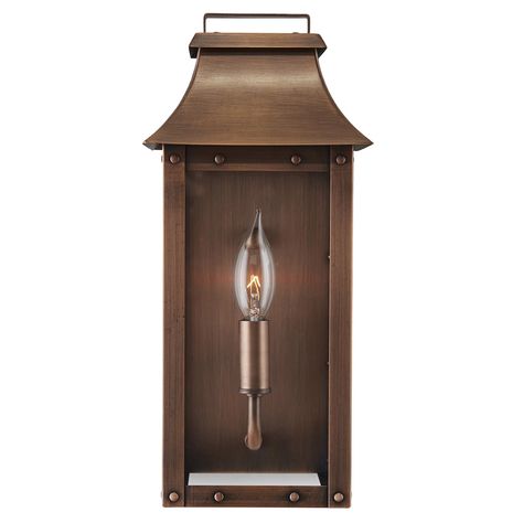 Longshore Tides Hayes Wall Light & Reviews | Wayfair Copper Outdoor Lighting, Acclaim Lighting, Wall Mount Lantern, Copper Lantern, Wall Lanterns, Modern Ranch, Light Copper, Copper Patina, Outdoor Wall Lantern