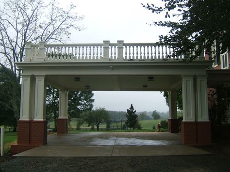 Porte-Cochere - Traditional - Garage - Other - by TC 2 Design, Inc | Houzz Detached Porte Cochere, Porte Cochere Driveway, Screened In Deck, Garage Addition, Carport Designs, Porte Cochere, Wainscoting Panels, Farm Houses, Renovation Design