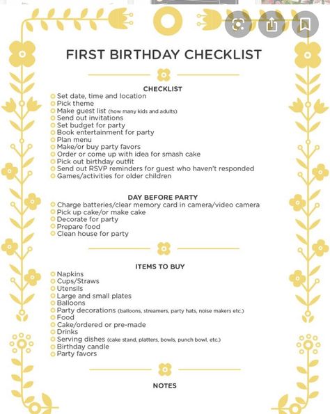 Birthday Checklist, Lila Party, Birthday Party Checklist, Timmy Time, Party Checklist, Twin First Birthday, Birthday Party Planning