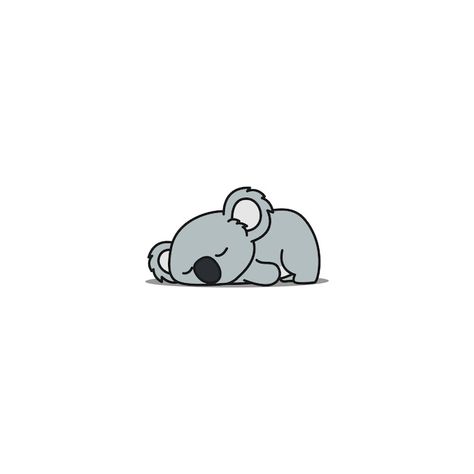 Koala Cute Cartoon Wallpaper, Koala Drawing Simple, Koala Aesthetic Cartoon, Koala Sleeping, Sleepy Mood, Sleeping Cartoon, Koala Tattoo, Koala Illustration, Koala Drawing