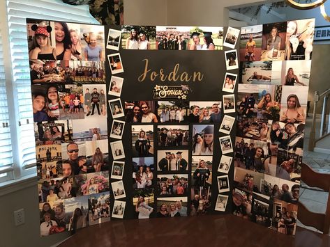 high school graduation photo board for grad party Graduation Memory Board, Graduation Photo Boards, High School Graduation Photos, Graduation Party Pictures, Graduation Boards, High School Graduation Party Decorations, Graduation Memories, Graduation Photo Booth, Senior Graduation Party