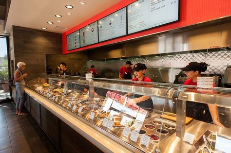 Big Snacks, Panda Express, Custom Wraps, Fast Casual, Tea Bar, Orange Chicken, Restaurant Interior Design, Chinese Restaurant, Shop Interior