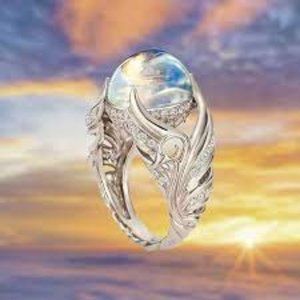 roses_garden | Jewelry | Gorgeous 925 Sterling Silver Moon Stone Angel Wings Ring Nwt | Poshmark Womens Rings Unique, Moonstone Ring Sterling Silver, Unique Diamond Engagement Rings, Womens Rings Fashion, Magical Jewelry, Women's Rings, Cz Jewelry, Men's Jewelry Rings, Fantasy Jewelry