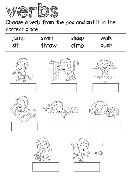 Verbs Kindergarten, Action Verbs Worksheet, Grammar Interactive Notebook, 2nd Grade Reading Worksheets, Verbs Worksheet, Presente Simple, Cvc Words Kindergarten, Verb Worksheets, The Verb