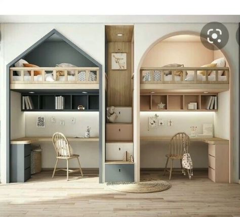 Bedroom Ideas For 2 Beds, Kids Room Interior Design, Park House, Kids Bedroom Inspiration, Kids Bedroom Designs, Kids Interior Room, Room Black, Twins Room, Kids Interior