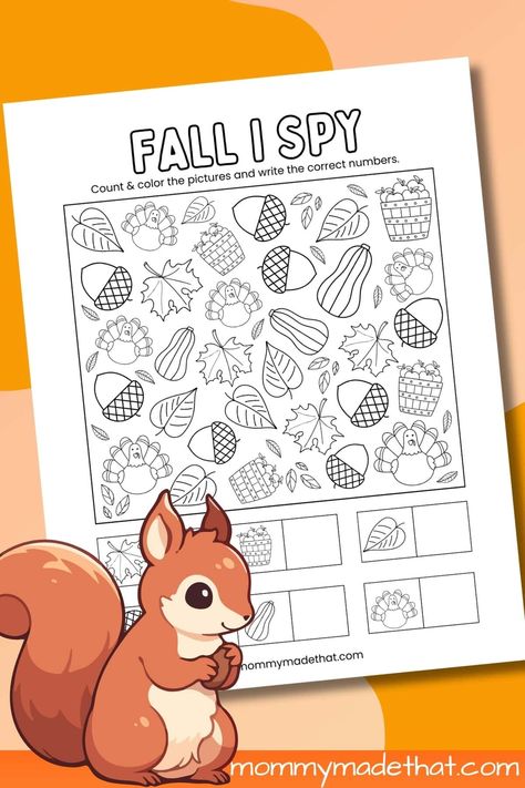 I Spy Fall Printables For Kids Free, Preschool Puzzles Free Printable, Fall I Spy, Thanksgiving Kids Activities Printables, I Spy Printables For Kids Free, Thanksgiving I Spy, I Spy Activities, I Spy Printable, Holiday Classroom Activities